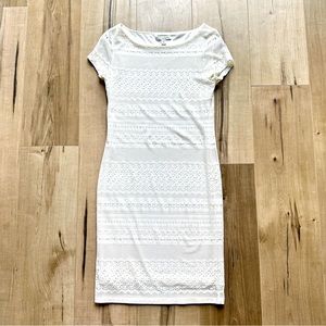 Gorgeous Banana Republic Stretch White Lace Inlet Dress